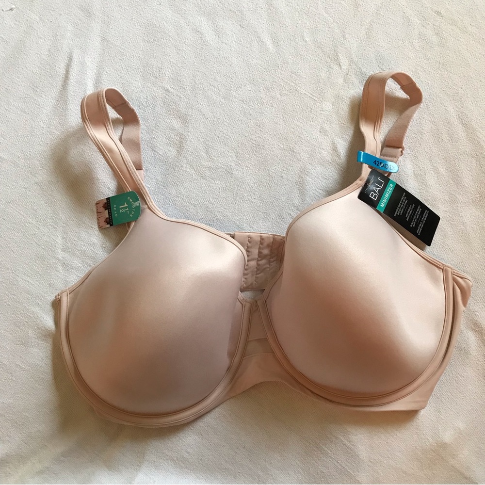 Bali One Smooth U Ultra Light Minimizer Underwire Bra 42DDD convertible NWT